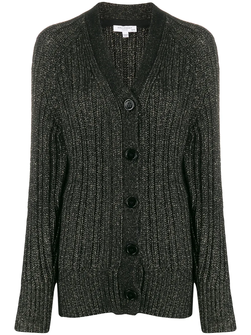 metallic cardigan