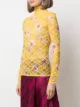 Collina Strada sheer floral print lace top