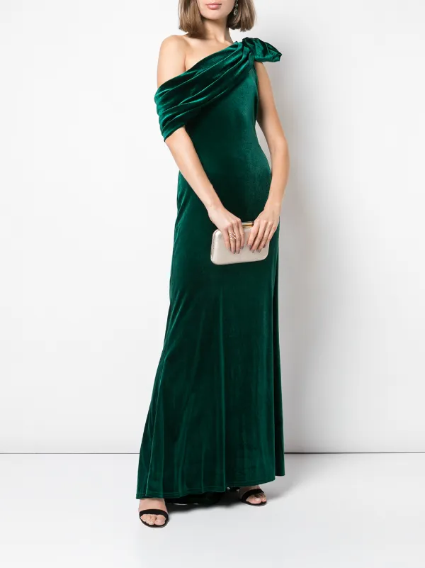 green velvet evening gown