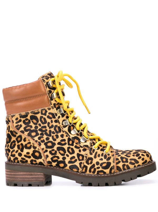 leopard print work boots