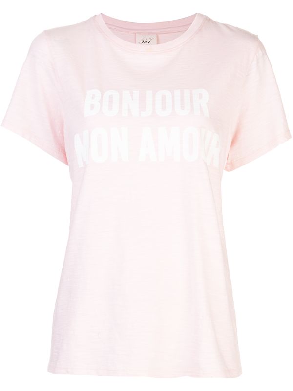 Shop Cinq A Sept Bonjour Mon Amour T Shirt With Express Delivery Farfetch