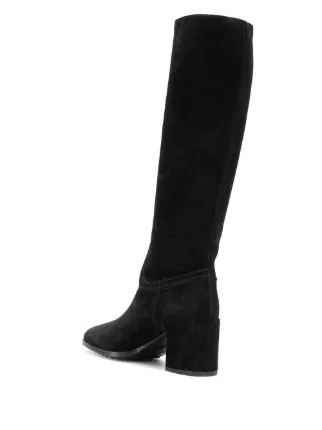 block heel knee-high boots展示图