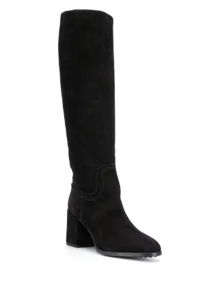 block heel knee-high boots展示图