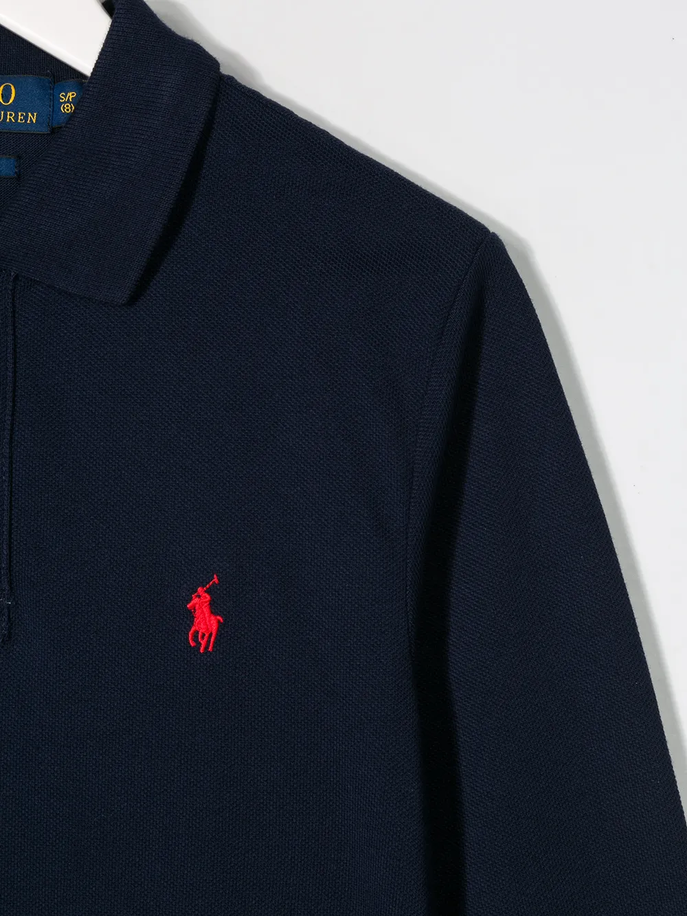 Shop Ralph Lauren Logo Embroidered Polo Shirt In Blue