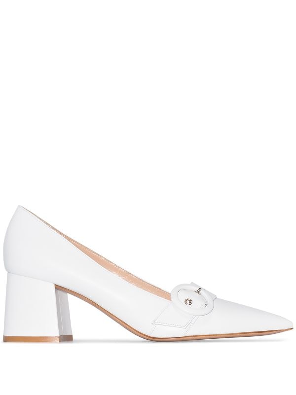 Shop white Gianvito Rossi 60mm buckled 