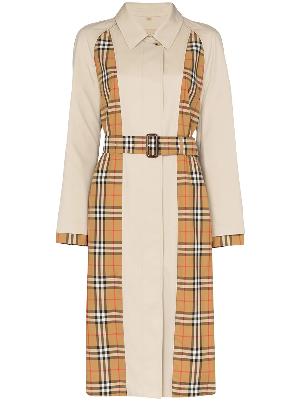Burberry Coats panelled checked trench coat