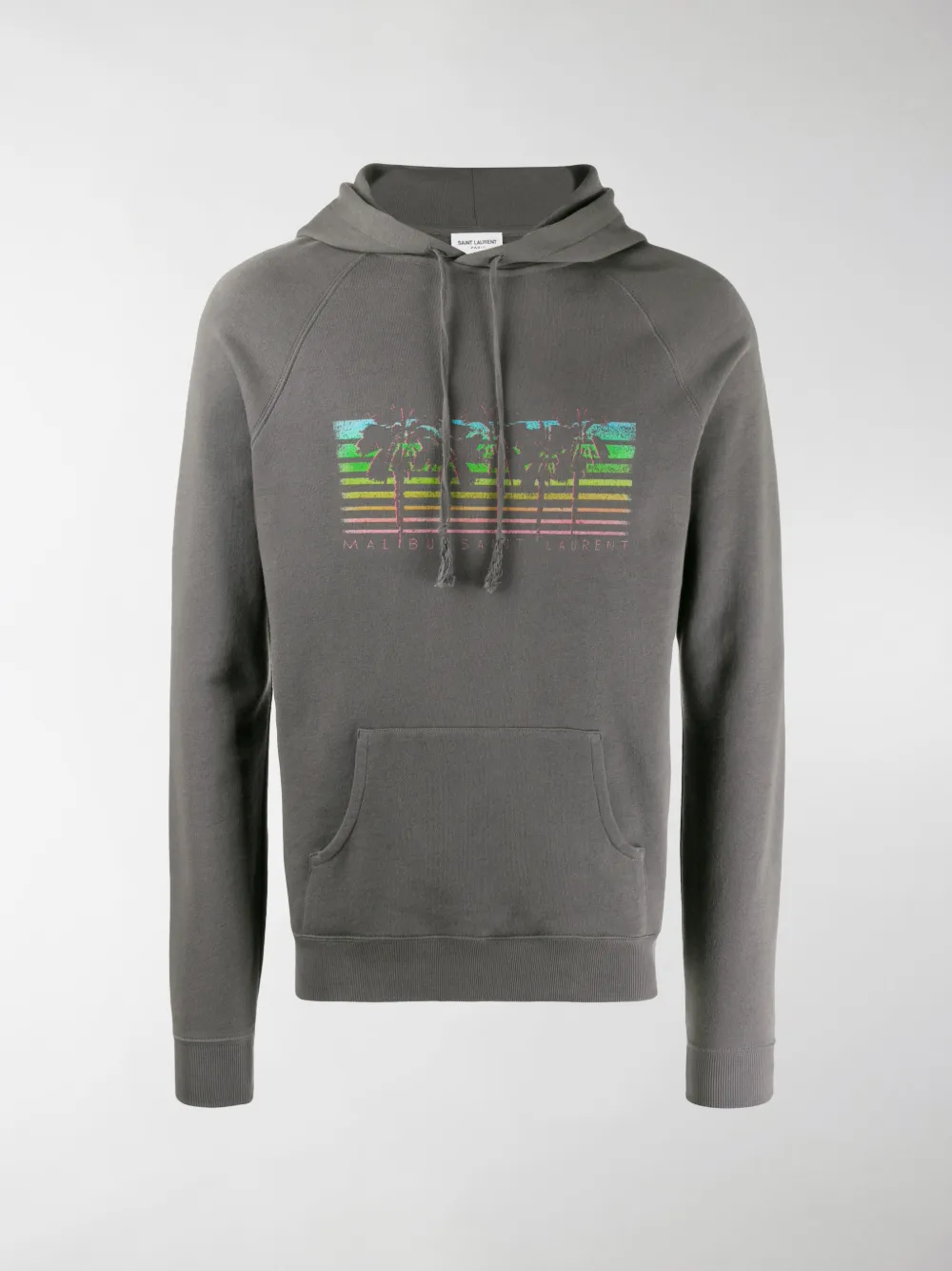 SAINT LAURENT PALM TREE-PRINT HOODIE,597199YBQQ214570566