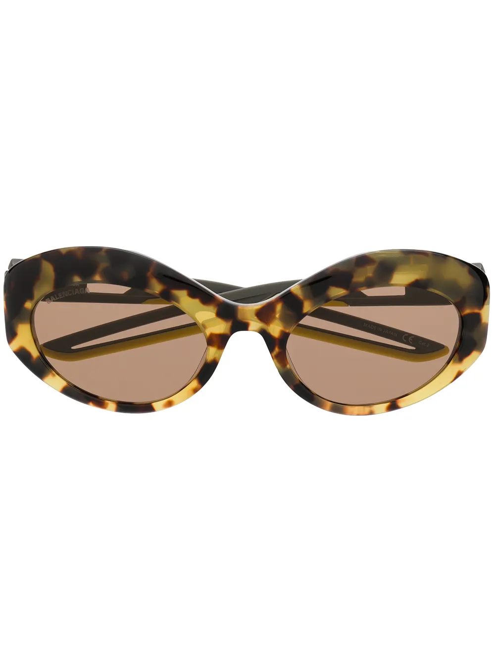 Balenciaga Occhiali da sole ovali - Grigio