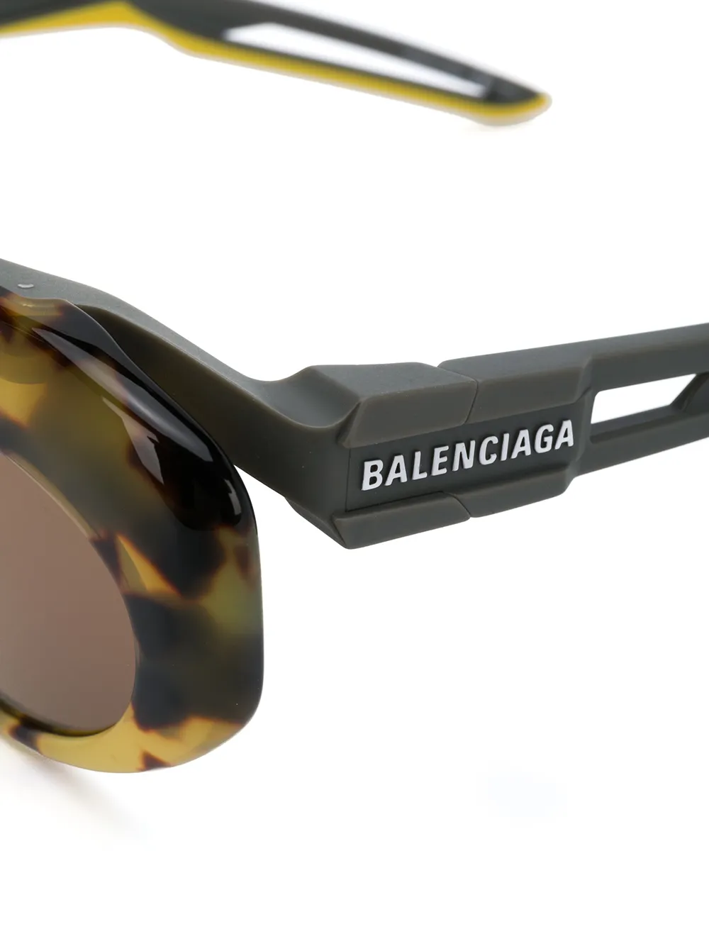 Balenciaga Hybride zonnebril met ovalen montuur Grijs