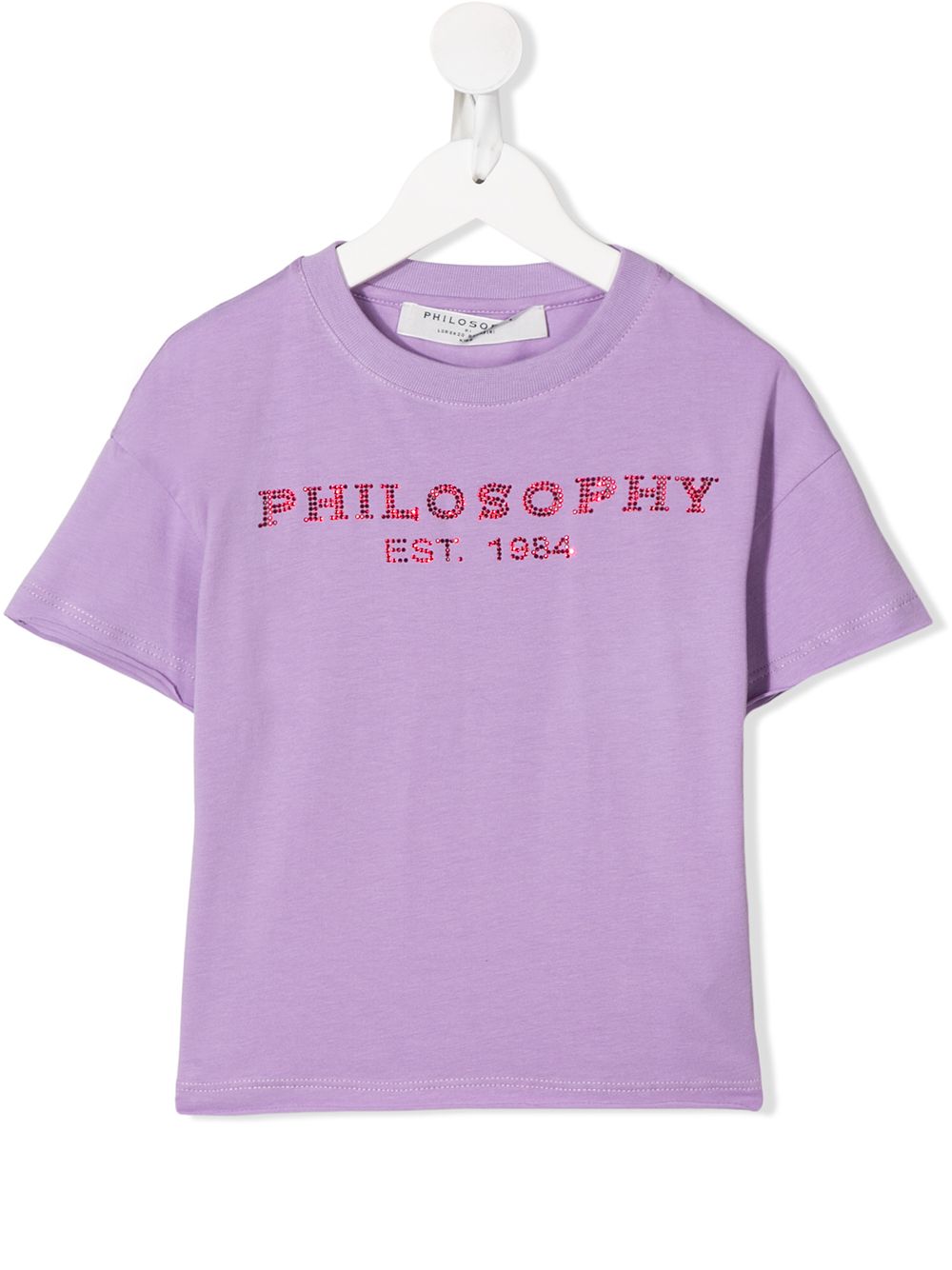 фото Philosophy Di Lorenzo Serafini Kids футболка с логотипом и заклепками