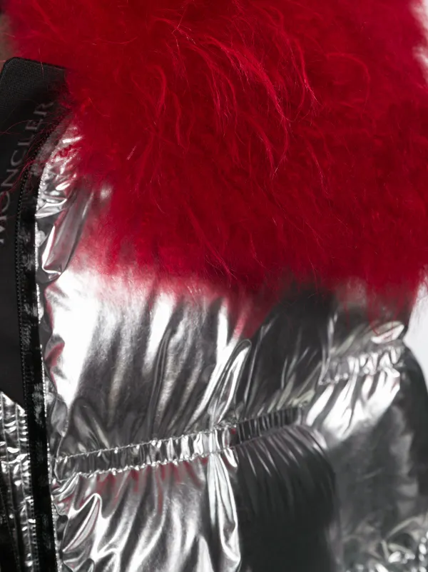 moncler metallic puffer jacket