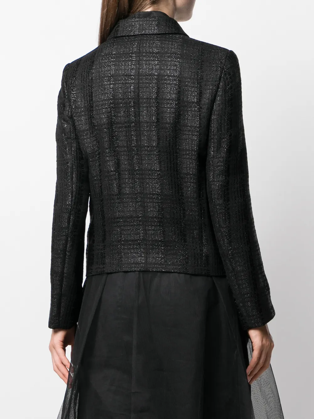 Comme Des Garçons Comme Des Garçons Geruite blazer Zwart