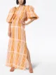 Johanna Ortiz Whispered Sunset cutout striped linen maxi dress