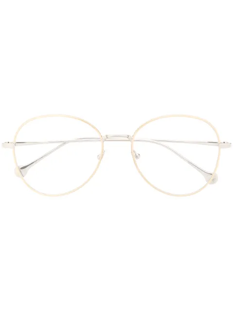 Ferragamo Eyewear two-tone round frame glasses