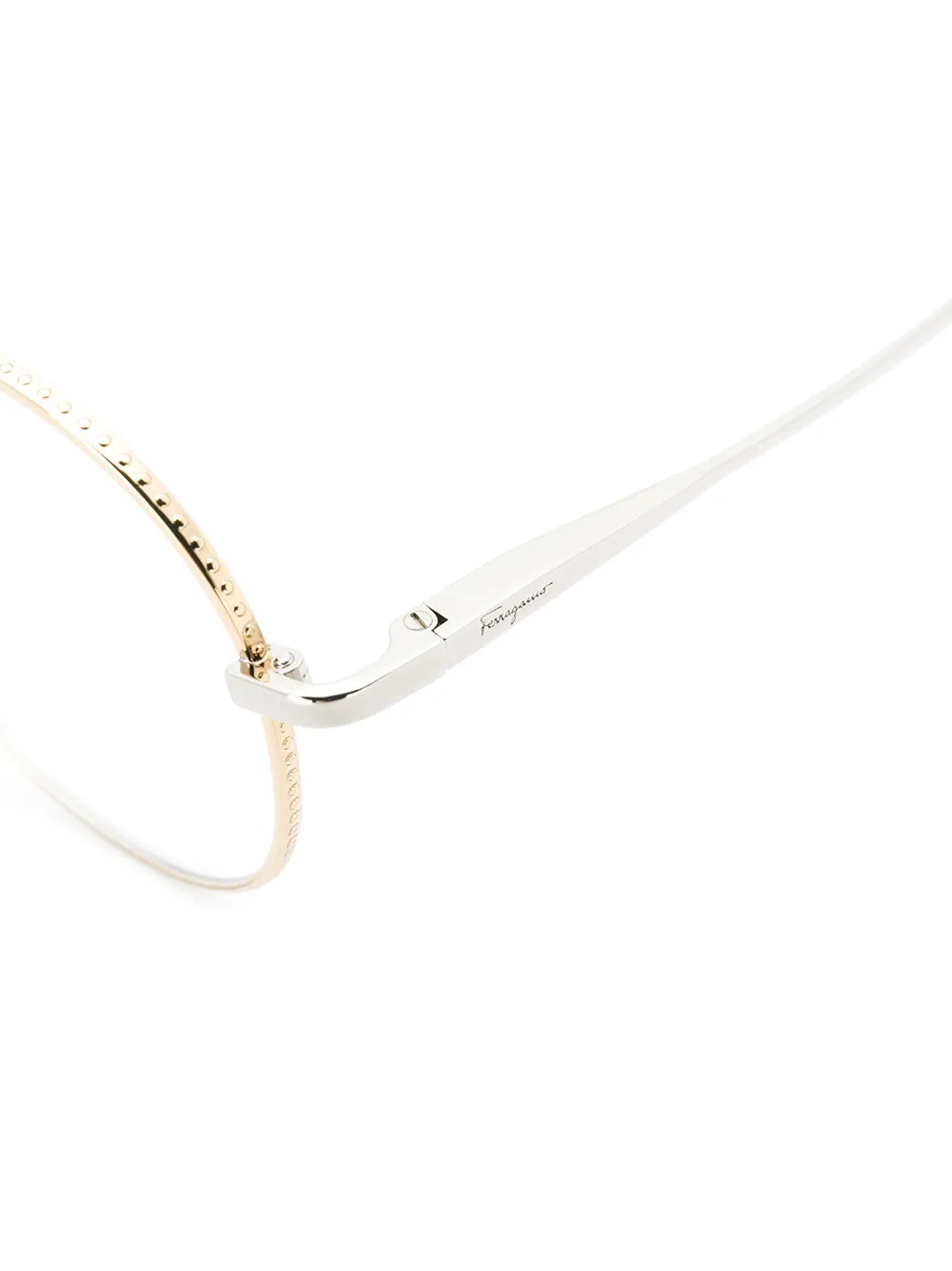  Ferragamo Eyewear Zweifarbige Brille   Gold 