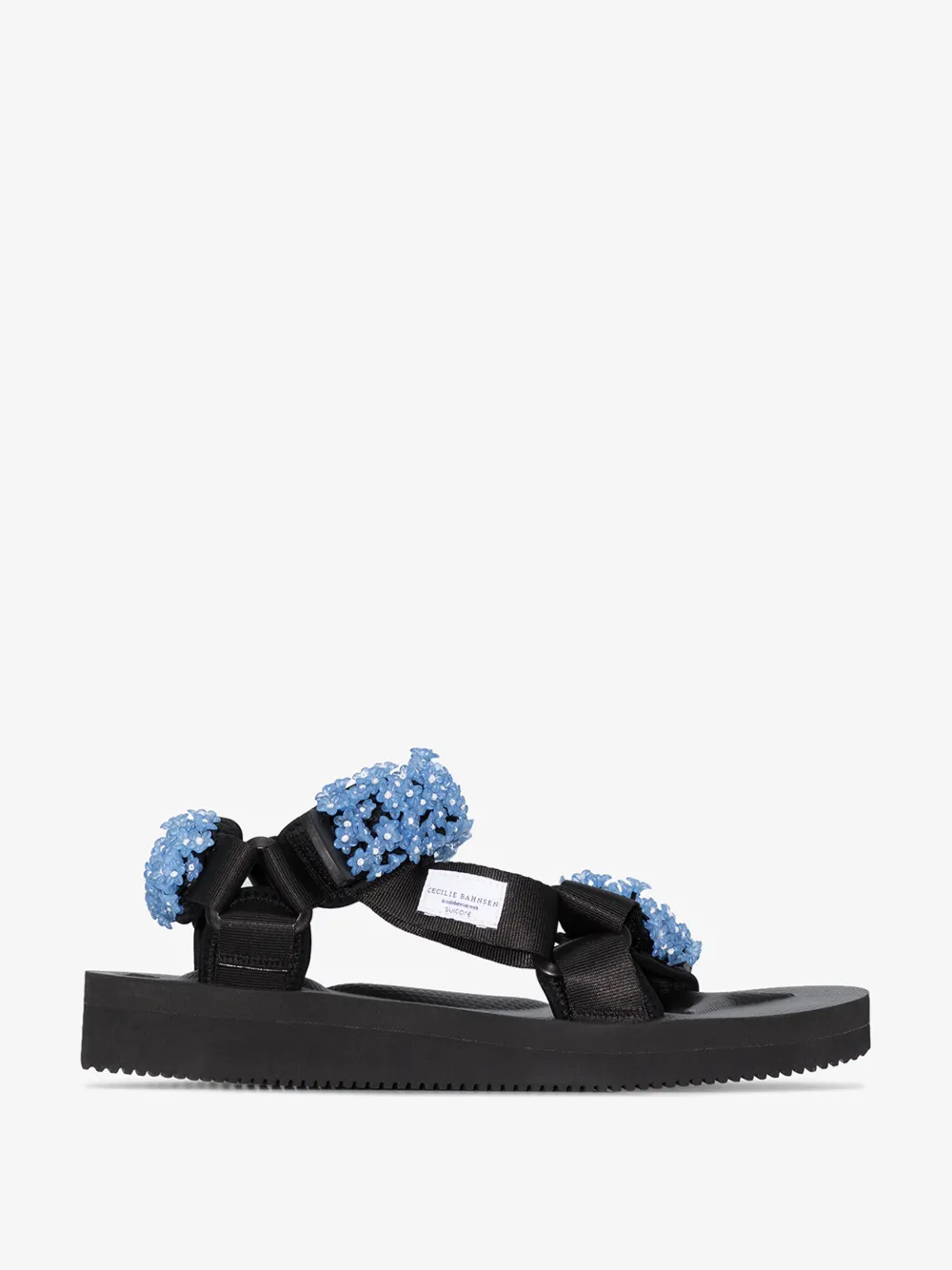 CECILIE BAHNSEN CECILIE BAHNSEN X SUICOKE BLACK MARIA FLORAL BEADED SANDALS,PS20SH0114571035