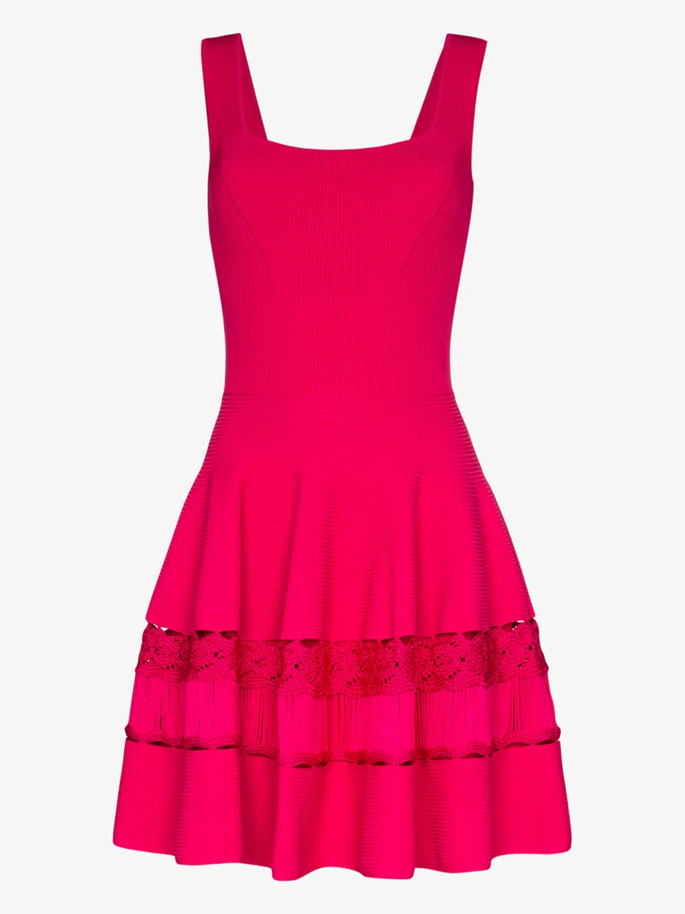 ALEXANDER MCQUEEN ALEXANDER MCQUEEN WOMENS PINK CROCHET KNIT DRESS,610723Q1AL714571170
