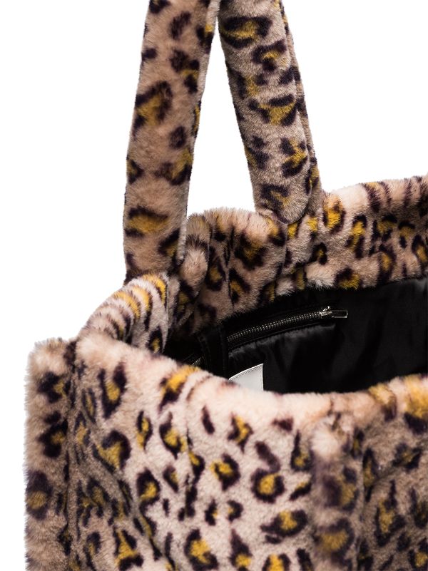 animal print fur bag