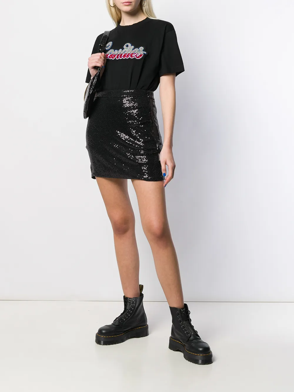 COUNTY OF MILAN Veelkleurig T-shirt Zwart