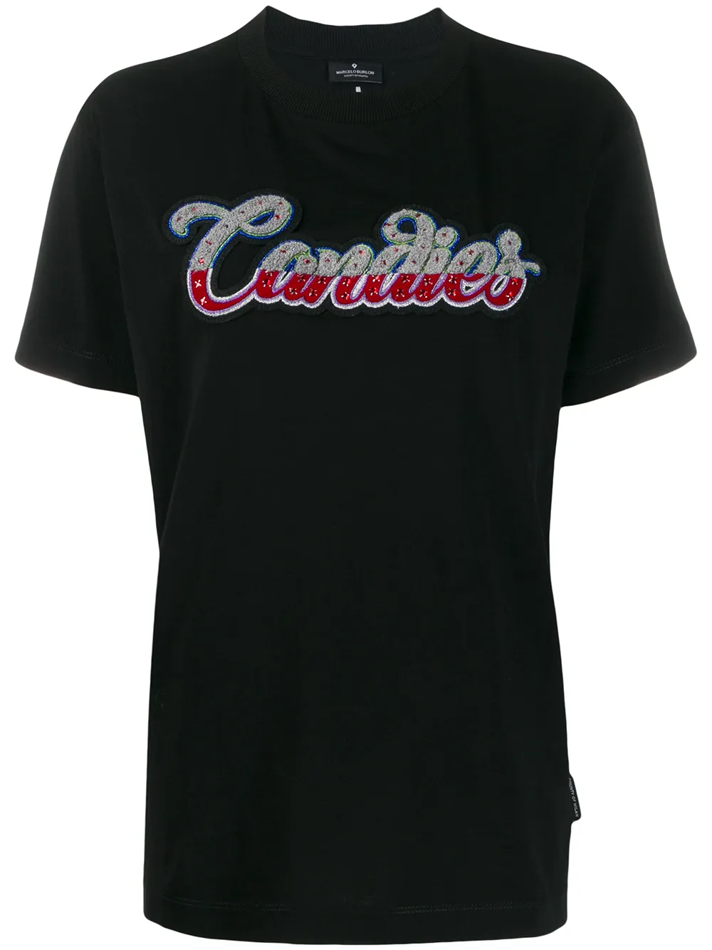 COUNTY OF MILAN CANDIES T-SHIRT BLACK MULTICOLOR - Schwarz