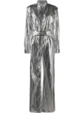 Off-White Racing metallic effect jumpsuit - Silver