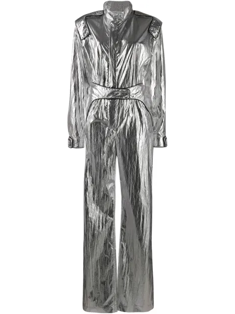 Off-White Racing metallic effect jumpsuit