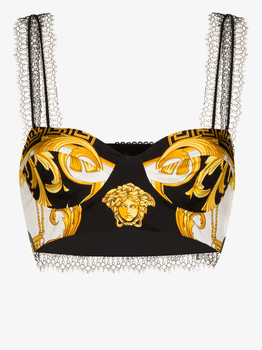 VERSACE VERSACE BAROQUE PRINT CROPPED BRA TOP,A78760A23324814571612