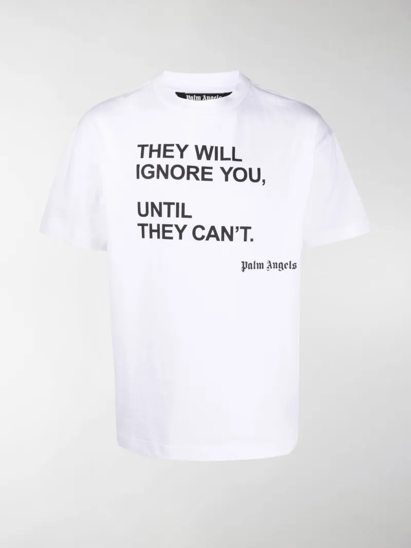 Palm angels slogan t shirt Clearance