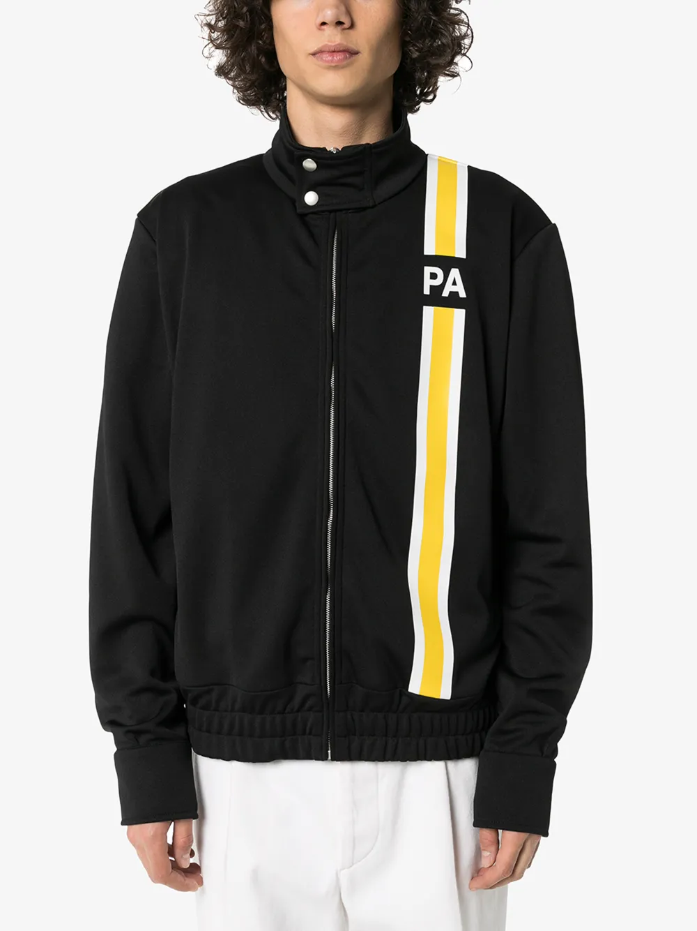 PALM ANGELS MONOGRAM STRIPED TRACK JACKET,PMBD027S20384031106014571640