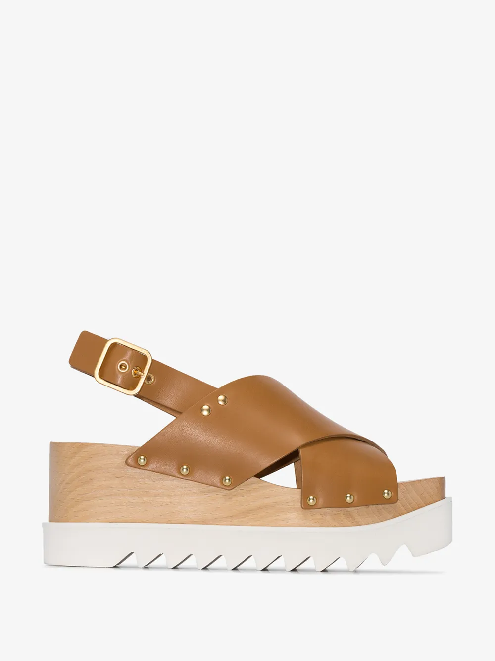 STELLA MCCARTNEY STELLA MCCARTNEY BROWN ELYSE PLATFORM SANDALS,800006W1C4014571721