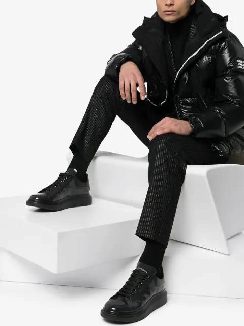 alexander mcqueen black leather shoes