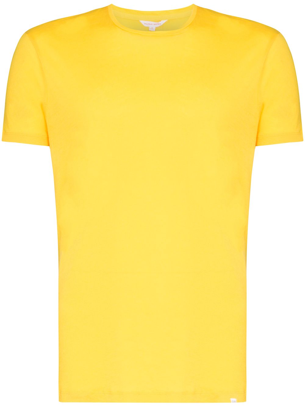 Shop Orlebar Brown Round Neck T-shirt In Yellow