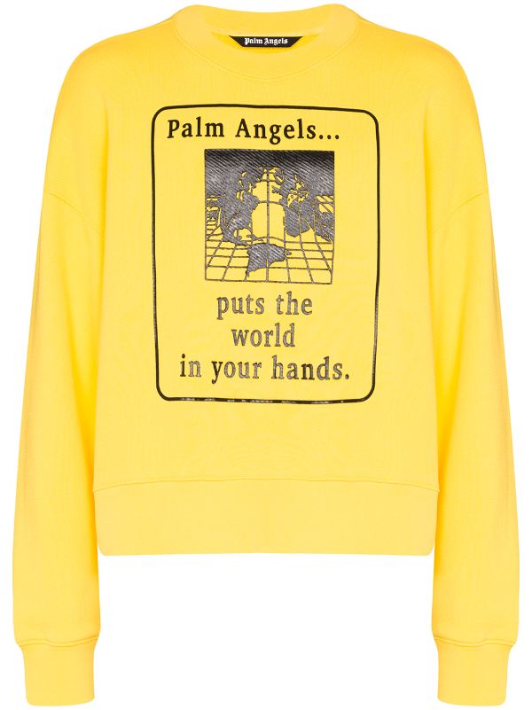 yellow graphic sweatshirt