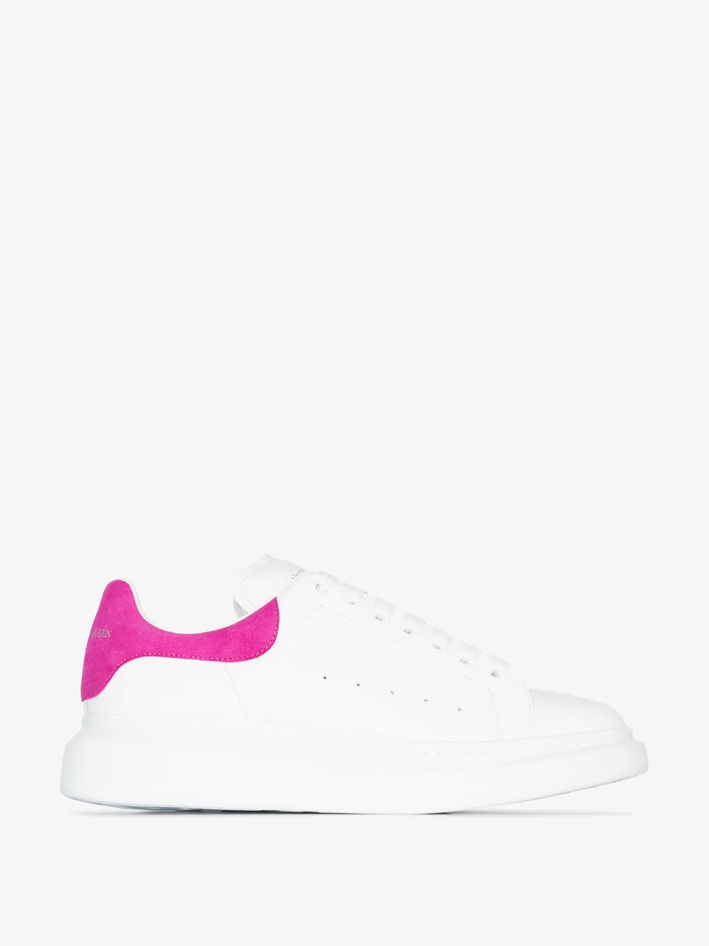 Alexander Mcqueen Raised-sole Low-top Leather Trainers In White