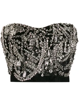 embellished bustier top