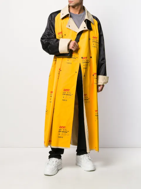 off white yellow coat