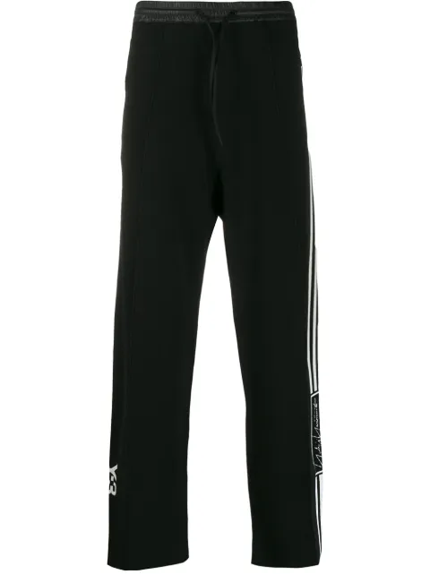 Y-3 straight leg track trousers