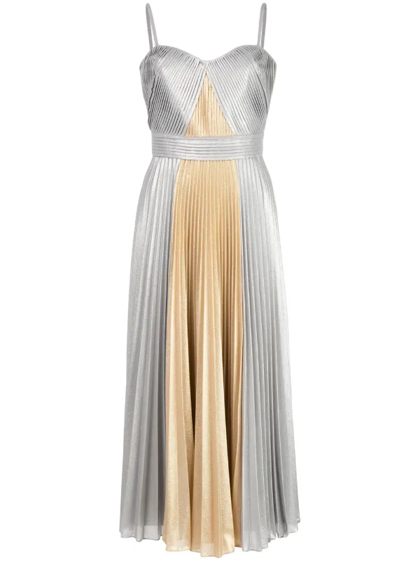 metallic long dress