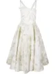 Image 1 of Marchesa Notte embroidered flared midi dress