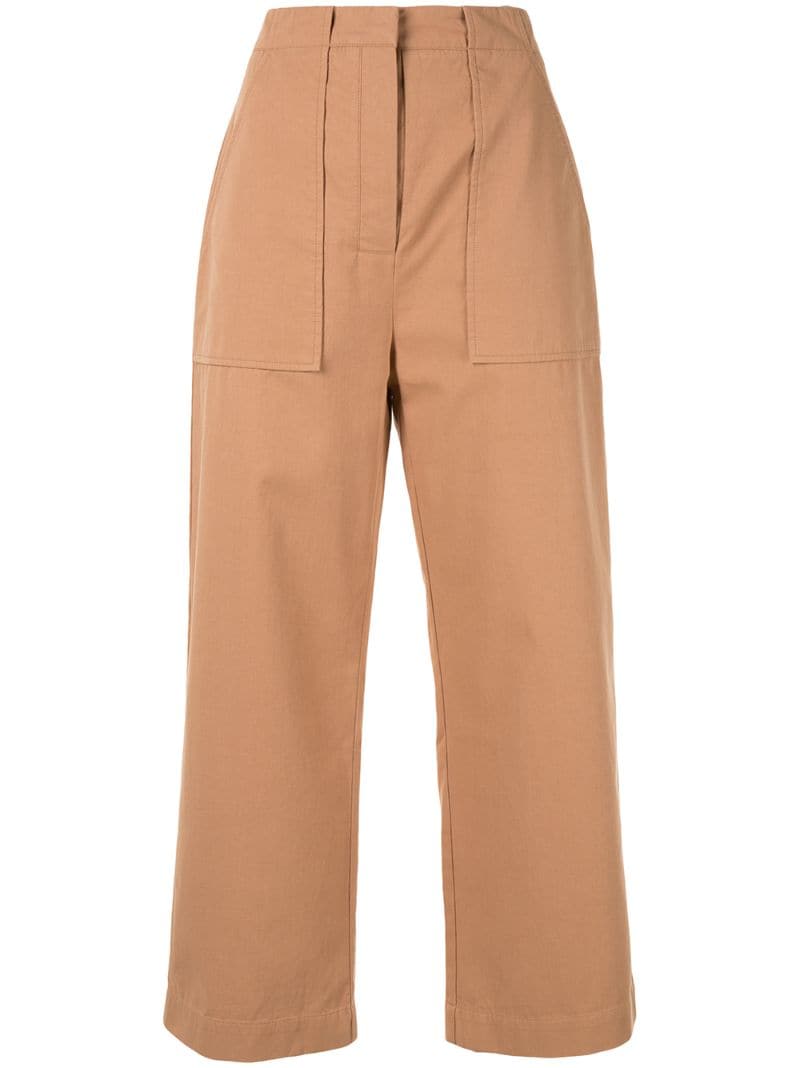 Venroy Utility Trousers In Brown