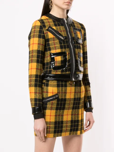 YANG LI CHECK PATTERN FITTED JACKET