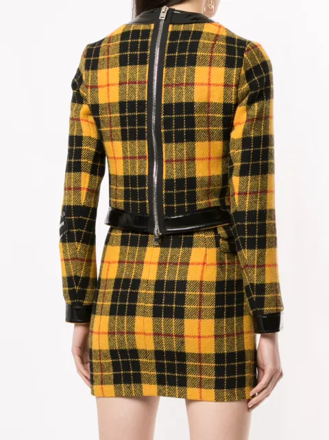 YANG LI CHECK PATTERN FITTED JACKET
