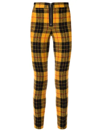 Yang Li check pattern skinny trousers 
