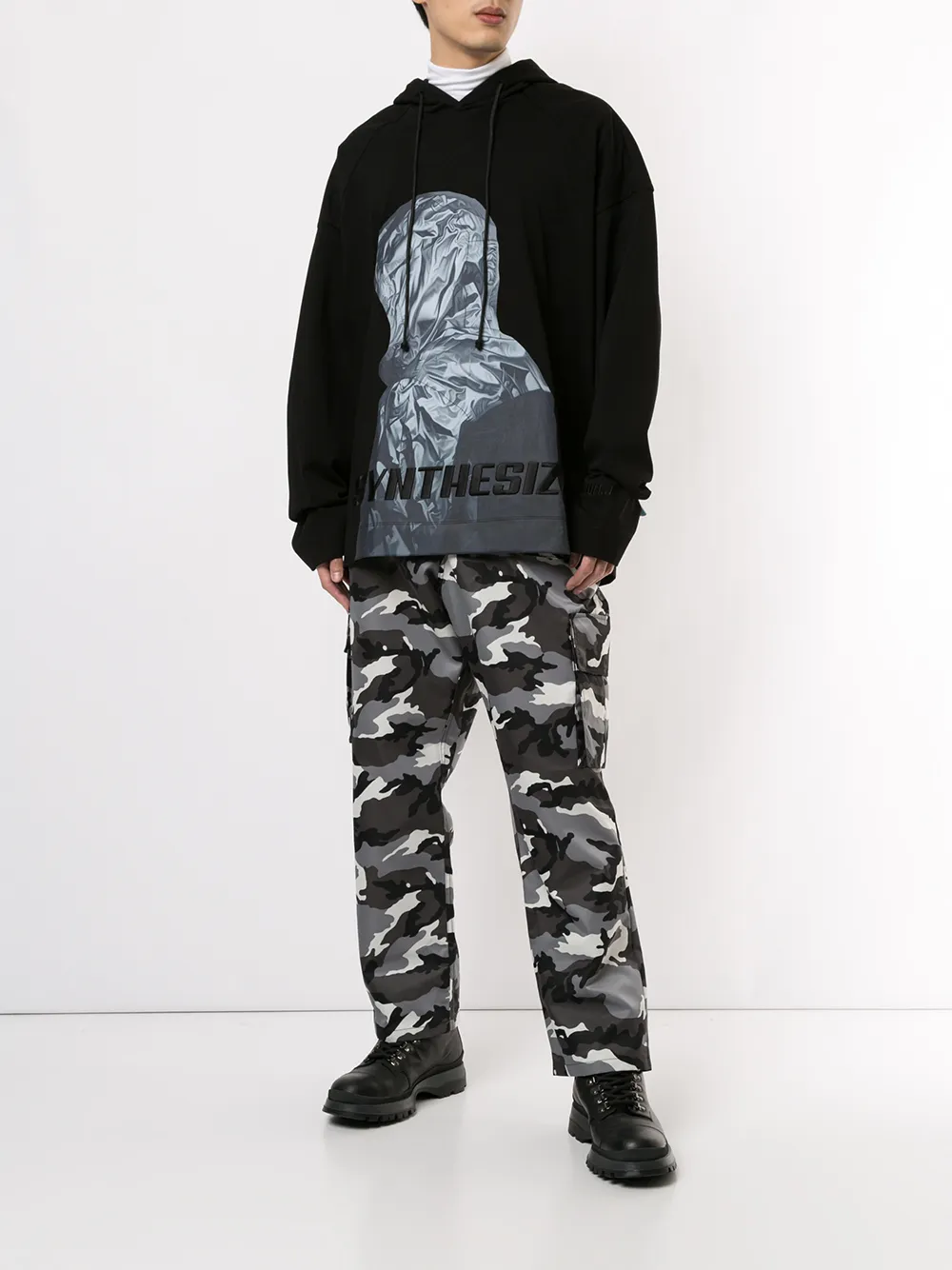  Juun.j 'synthesize' Kapuzenpullover   Schwarz 