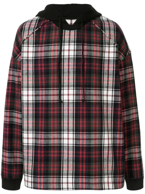 JUUN.J SYNTHESIZE CHECK BLOCK HOODIE