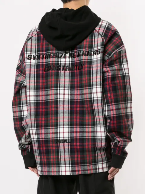 JUUN.J SYNTHESIZE CHECK BLOCK HOODIE