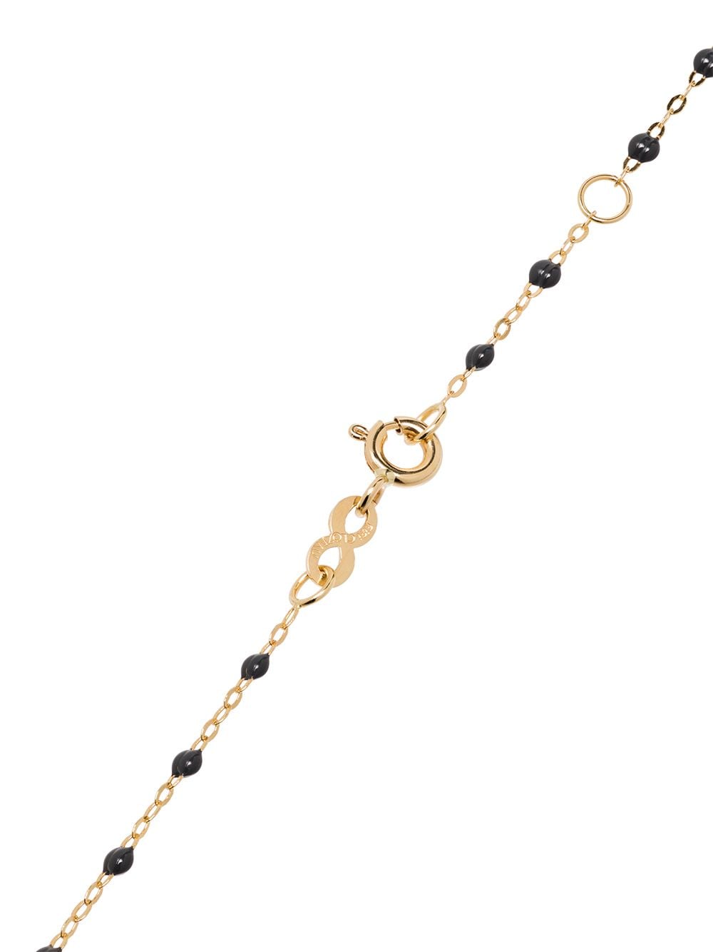 Shop Gigi Clozeau 18kt Yellow Gold Beaded Necklace In 19 Grey