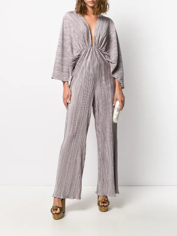 long sleeve silver jumpsuit