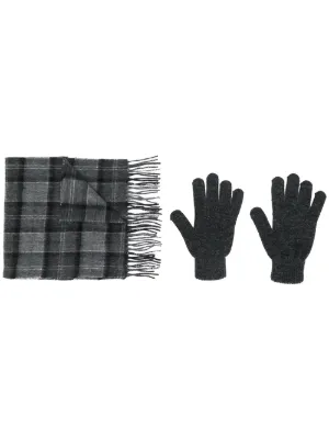 mens barbour scarf and glove gift set