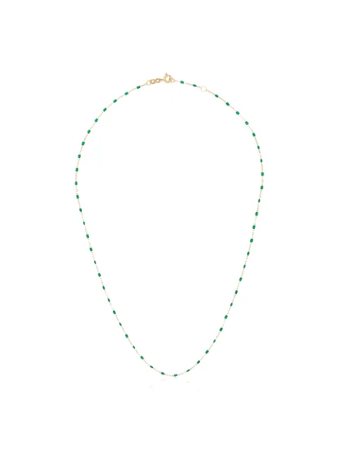 Gigi Clozeau 18kt yellow gold and green beaded necklace